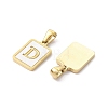 Ion Plating(IP) 304 Stainless Steel Pave Shell Pendants X-STAS-G327-01G-D-2
