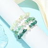 3Pcs 3 Styles Natural Mixed Gemstone Chip & Cultured Freshwater Pearl Beaded Stretch Bracelets Set for Women BJEW-JB13762-02-2