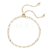 Brass Cable & Figaro Chain Slider Bracelets for Women BJEW-JB13156-2