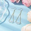 304 Stainless Steel with Natural Quartz Crystal Dangle Earrings EJEW-JE06010-09-2