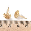 Snowflake Brass Micro Pave Cubic Zirconia Stud Earrings EJEW-Z152-02G-02-5