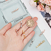 9Pcs 3 Colors Brass with Cubic Zirconia Fold Over Clasps ZIRC-BBC0002-68-3