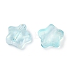 Transparent Spray Painted Frosted Glass Beads GLAA-NH0003-01G-2