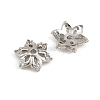 Brass Micro Pave Cubic Zirconia Bead Caps CU-CBA6A75-35A-P-2