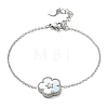 304 Stainless Steel Cable Chain Charm Bracelets for Women BJEW-U024-03P-02-4