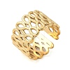 304 Stainless Steel Open Cuff Rings for Women RJEW-U060-01C-G-2