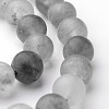 Frosted Round Natural Cloudy Quartz Bead Strands G-J346-31-8mm-1