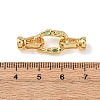 Brass Micro Pave Cubic Zirconia Fold Over Clasps KK-D259-08B-G-3