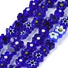 Handmade Millefiori Glass Bead Strands LAMP-J035-6mm-14-2