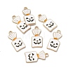 Halloween Light Gold Tone Alloy Enamel Pendants ENAM-P247-29KCG-3