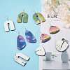 DIY Sublimation Dangle Earring Making Finding Kits DIY-BY0001-36-9