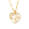 Gorgeous Brass Micro Pave Clear Cubic Zirconia Heart with Moon Sun Pendant Elegant Fashion Necklaces SS6030-1-2