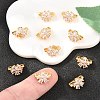 SHEGRACE Brass Micro Pave Clear Cubic Zirconia Twister Clasps XGRQ5K271-829G-4