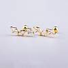 Brass Pave Clear Cubic Zirconia Cartilage Earrings FS-WGEDAE7-18-1