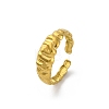 304 Stainless Steel Open Cuff Rings for Women RJEW-M019-34G-2