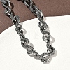 304 Stainless Steel Link Chain Bracelets for Men Women BJEW-D385-03AS-3