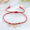 Religion Brass & Natural Shell Charm Bracelets KR4902-1-1