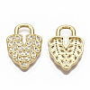 Brass Micro Pave Cubic Zirconia Pendants ZIRC-T014-002-NF-2