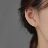 925 Sterling Silver Clear Cubic Zirconia Deer Head Stud Earrings FS-WG3413F-02-3