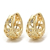 Hollow Triangle Brass Micro Pave Clear Cubic Zirconia Hoop Earring EJEW-M082-12G-2