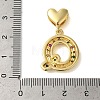 Rack Plating Brass Micro Pave Clear Cubic Zirconia Perdants KK-C067-12G-Q-3