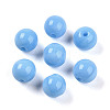 Opaque Solid Color Glass Beads GLAA-N007-8mm-A14-1