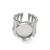 304 Stainless Steel Cuff Ring Components SA-CBA37BC-18D-P-2