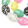 Handmade Silver Foil Glass Beads LAMP-K039-38-3