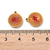 Ion Plating(IP) 304 Stainless Steel Enamel Charms STAS-M102-23G-02-3