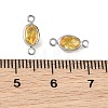 SHEGRACE Brass Pave Cubic Zirconia Oval Connector Charms XGRQ2O407-439C-P-3