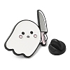 Halloween Ghost with Knife Enamel Pin JEWB-E023-05EB-02-3