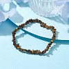 Natural Tiger Eye Chips Beaded Stretch Bracelets for Women BJEW-JB10046-05-2