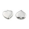 Tarnish Resistant 304 Stainless Steel Stamping Blank Tag Heart Pendants STAS-R063-02-1