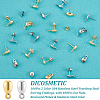 100Pcs 2 Color 304 Stainless Steel Teardrop Stud Earring Findings STAS-DC0009-67-4