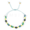 Handmade Plastic Beaded Link Bracelets CB6156-6-1