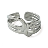 Non-Tarnish 304 Stainless Steel Open Cuff Ring RJEW-L110-002P-2