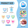 50Pcs Two Tone Opaque Acrylic Beads SACR-TA0001-67-4