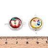 Polymer Clay Fruit Beads with CCB Plastic Ring Frame Connector Charms CLAY-T022-34M-4