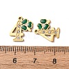 304 Stainless Steel Enamel & Rhinestone Pendants STAS-B130-01G-4-3