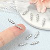SHEGRACE Brass Pave Clear Cubic Zirconia Connector Charms XGRQ7H568-952P-4
