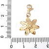 304 Stainless Steel Flower Pendant Decoration STAS-S165-27G-3