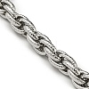 Non-Tarnish 201 Stainless Steel Rope Chain Bracelets STAS-Z056-14P-2