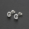 Brass Micro Pave Clear Cubic Zirconia Stud Earrings FS-WGC2F12-07-1