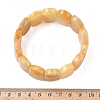 Natural Topaz Jade Beads Stretch Bracelets for Women Men BJEW-I323-02B-5