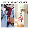 Alloy Resin Butterfly Keychains KEYC-TADJ0002-02G-R-7