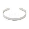 Stainless Steel Open Cuff Bangles for Women BJEW-G708-01A-P-2