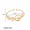304 Stainless Steel Spiral Geometric Upper Arm Cuff Bangles for Women WGCF51B-02-1