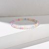Sparkling Crackle Glass Round Beads Stretch Bracelets Set BJEW-JB07189-8