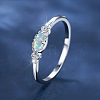 Alloy Rhinestone Plain Band Rings PW-WG1313D-03-1