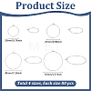 320Pcs 40 Styles 316 Surgical Stainless Steel Hoop Earring Findings STAS-ME0001-08-2